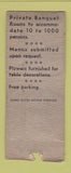 Matchbook Cover - Hotel Claremont Berkeley CA WORN BOBTAIL