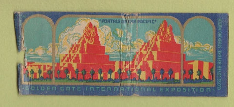 Matchbook Cover - Golden Gate Expo San Francisco CA 1939 BOBTAIL