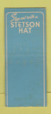 Matchbook Cover - Stetson Hats Hurd's East Lansing MI BOBTAIL