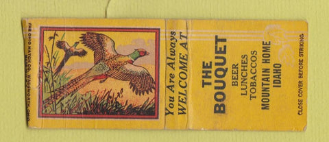 Matchbook Cover - The Bouquet Mountain Home ID WEAR BOBTAIL
