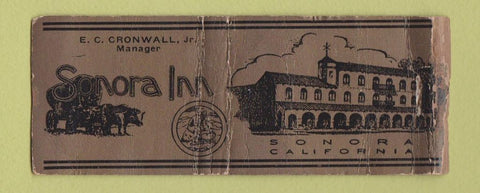 Matchbook Cover - Sonora Inn CA WEAR BOBTAIL