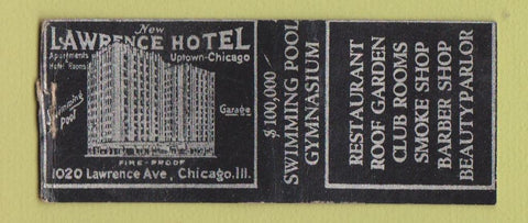 Matchbook Cover - Lawrence Hotel Chicago IL BOBTAIL