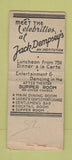 Matchbook Cover - Jack Dempsey's Restaurant New York City boxer BOBTAIL