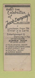 Matchbook Cover - Jack Dempsey's Restaurant New York City boxer BOBTAIL