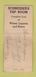 Matchbook Cover - Schneider's Tap Room Long Branch NJ BOBTAIL