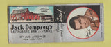 Matchbook Cover - Jack Dempsey's Restaurant New York City boxer WEAR BOBTAIL