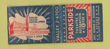 Matchbook Cover - Parkside Theatre Recreation Detroit MI movies  BOBTAIL