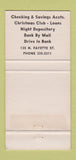 Matchbook Cover - Washington Savings Bank Washington Court House OH 30 Strike