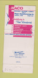 Matchbook Cover - Haco Cabinets Mankato MN 30 Strike