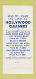 Matchbook Cover - Hollywood Cleaners Cleveland OH 30 Strike