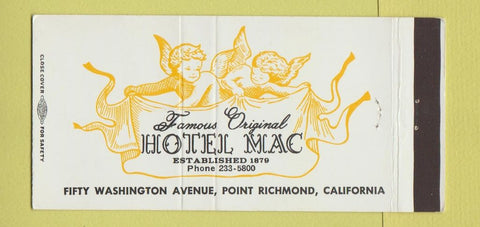 Matchbook Cover - Hotel Mac Richmond CA 30 Strike