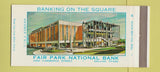 Matchbook Cover - Fair Park National Bank Dallas TX 30 Strike