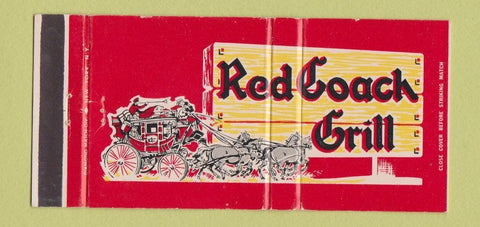 Matchbook Cover - Red Coach Grill CHAIN 30 Strike