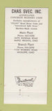 Matchbook Cover - Rocklite Chas Svec blocks Maple Heights Wickliffe OH 30 Strike
