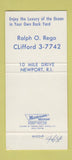 Matchbook Cover - Surf Side Pools Newport RI 30 Strike