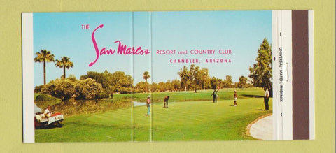 Matchbook Cover - San Marcos Resort Country Club Chandler AZ 30 Strike