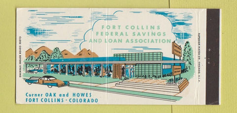 Matchbook Cover - Fort Collins Federal Savings Loan Colorado WEAR 30 Strike