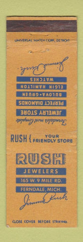 Matchbook Cover - Rush Jewels Ferndale MI WORN