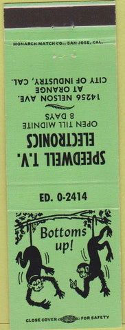 Matchbook Cover - Speedwell Electronics City of Industry CA green