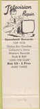 Matchbook Cover - Speedwell Electronics City of Industry CA green