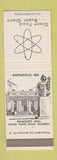 Matchbook Cover - Giant Food Grocery Bancroft Hall US Naval Academy Annapolis MD