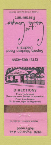 Matchbook Cover - Casita del Campo Restaurant Hollywood CA WEAR