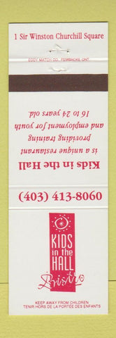 Matchbook Cover - Kids in the Hall Restaurant ON?
