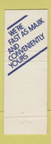 Matchbook Cover - Majik Market Munford Store