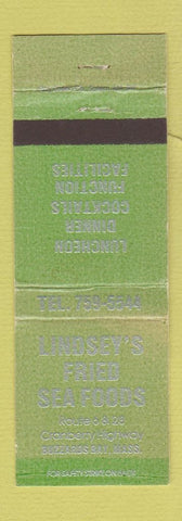 Matchbook Cover - Lindsey's Fried Seafood Buzzards Bay MA WEAR