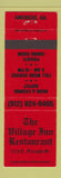 Matchbook Cover - Village Inn Restaurant  Americus GA