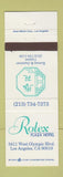 Matchbook Cover - Rotex Plaza Hotel Los Angeles CA Korean Japanese restaurant