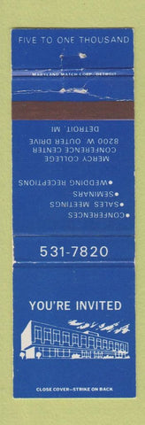 Matchbook Cover - You're Invited Detroit MI hotel? WEAR