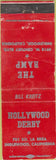 Matchbook Cover - Hollywood Derby Inglewood CA WORN