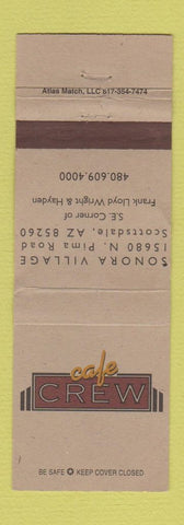 Matchbook Cover - Cafe Crew Scottsdale AZ Sonora Village WEAR