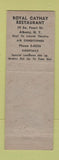 Matchbook Cover - Royal Cathay Chinese Restaurant Albany NY