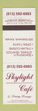 Matchbook Cover - Skylight Cafe Kanata ON Ottawa