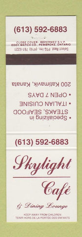 Matchbook Cover - Skylight Cafe Kanata ON Ottawa