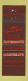 Matchbook Cover - Garfield's Hamburgers Souvlaki London ON
