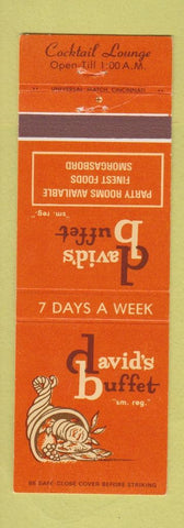Matchbook Cover - David's Buffet Evendale OH