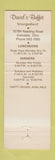 Matchbook Cover - David's Buffet Evendale OH