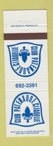 Matchbook Cover - Club Pat Enaude Citadelle QC?