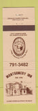 Matchbook Cover - Montgomery Inn Ribs King Montgomery OH