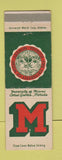 Matchbook Cover - University of Miami FL Coral Gables WEAR