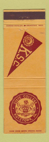 Matchbook Cover - Kutztown State College PA WEAR