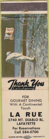 Matchbook Cover - LA Rue restaurant Lafayette CA