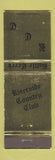 Matchbook Cover - Riverside Country Club Battle Creek MI