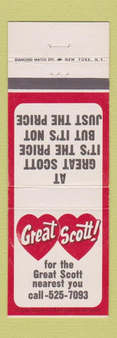 Matchbook Cover - Great Scott Stores