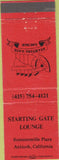 Matchbook Cover - Starting Gate Lounge Antioch CA