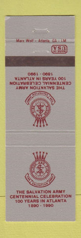 Matchbook Cover - Salvation Army Centennial Celebration Atlanta GA 1990