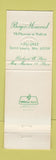 Matchbook Cover - Berger Memorial St Louis MO Funeral Home Jewish